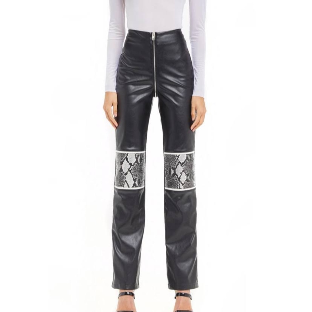 I AM GIA Hendrix Snake and Faux Leather Pants